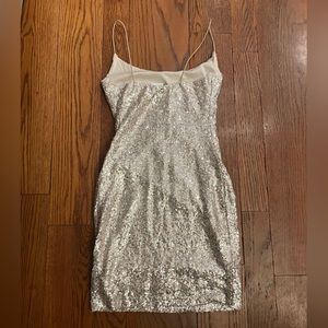 Gold sequin mini dress, perfect for homecoming!